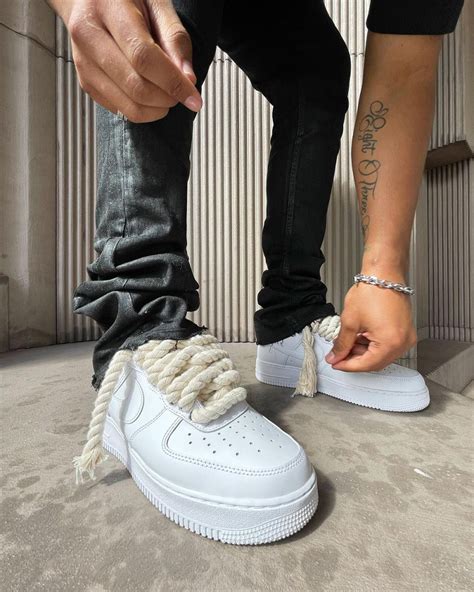 designer sneakers with thick laces